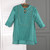 Cotton and silk blend tunic, 'Primaveral Jade' - Spring-Inspired Jade Cotton and Silk Blend Tunic from India