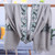 Wool shawl, 'Pearl Grey Glory' - Rayon-Embroidered Woven Wool Shawl in Grey and Turquoise