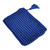 Crocheted cosmetic bag, 'Glam Essentials' - Crocheted Cosmetic Bag in Blue with Tassel from Armenia