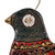 Ceramic wall art, 'Homey Bird' - Hand-Painted Bird-Themed Brown and Green Ceramic Wall Art