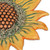Acentos de pared de cerámica, (par) - Par De Acento De Pared De Cerámica Pintada Con Forma De Girasol Esmaltada