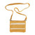 Crocheted sling bag, 'Lively Companion' - Crocheted Striped Sling Bag in Yellow and Ivory from Armenia
