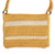 Crocheted sling bag, 'Lively Companion' - Crocheted Striped Sling Bag in Yellow and Ivory from Armenia