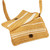 Crocheted sling bag, 'Lively Companion' - Crocheted Striped Sling Bag in Yellow and Ivory from Armenia