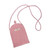 Cotton rope cell phone shoulder bag, 'Call in Pink' - Artisan-Made Light Pink Cotton Blend Cell Phone Shoulder Bag
