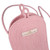 Cotton rope cell phone shoulder bag, 'Call in Pink' - Artisan-Made Light Pink Cotton Blend Cell Phone Shoulder Bag