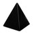 Obsidian sculpture, 'Vestiges of Magnificence' - Hand-Carved Black and Silver Obsidian Pyramid Sculpture