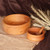 Wood bowls and honey dipper, 'Sweet Custom' (3 pieces) - Hand-Carved Beechwood Bowls and Honey Dipper (3 Pieces)