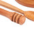 Juego de tazones de condimentos de madera, (4 piezas) - Juego de Cuencos y Utensilios para Servir de Madera de Haya Marrón (4 Piezas)