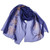 Hand-painted silk scarf, 'Flowers of Glory' - Hand-Painted Floral Blue and Golden Silk Scarf from Armenia