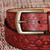 Men's leather belt, 'Noble Gentleman' - Men's Classic Brown Leather Belt with Antique Golden Buckle