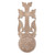 Wood wall accent, 'Jugha Prayer' - Folk Art Armenian-Themed Jugha Cross Walnut Wood Wall Accent