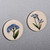 Ceramic magnets, 'Blue Blooms' (pair) - Two Hand-Painted Ceramic Magnets with Blue Flower Motifs