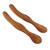 Wood spreader knives, 'Armenian Hospitality' (pair) - 2 Hand-Carved Leaf Themed Wood Butter Pate Spreader Knives