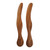 Wood spreader knives, 'Armenian Hospitality' (pair) - 2 Hand-Carved Leaf Themed Wood Butter Pate Spreader Knives