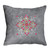 Embroidered cushion cover, 'Misty Custom' - Artisan-Made Embroidered Acrylic Dark Grey Cushion Cover