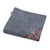 Embroidered cushion cover, 'Misty Custom' - Artisan-Made Embroidered Acrylic Dark Grey Cushion Cover