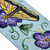 Recycled paper bookmark, 'Butterfly Petals' - Painted Flower and Butterfly-Themed Recycled Paper Bookmark