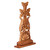 Wood cross, 'Flower of Faith' - Traditional Folk Art Handcrafted Beechwood Cross