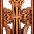 Wood cross sculpture, 'Reminder of Faith' - Hand-Carved Beech Wood Khachkar Cross Sculpture from Armenia