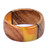 Wood and resin band ring, 'Chic Sunshine' - Hand-Carved Yellow Apricot Wood and Resin Band Ring