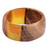 Wood and resin band ring, 'Chic Sunshine' - Hand-Carved Yellow Apricot Wood and Resin Band Ring