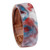Wood band ring, 'Evening Thoughts' - Hand-Carved Apricot Wood Band Ring in Blue and Red Hues