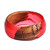 Wood and resin band ring, 'Chic Fire' - Hand-Carved Red Apricot Wood and Resin Band Ring