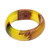 Anillo de banda de madera y resina - Anillo de resina y madera de albaricoque hecho a mano en amarillo