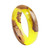 Anillo de banda de madera y resina - Anillo de resina y madera de albaricoque hecho a mano en amarillo
