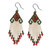 Glass beaded waterfall earrings, 'Era of Cascades' - Fair Trade Armenian-Made Glass Beaded Waterfall Earrings