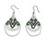 Glass beaded dangle earrings, 'Classic Halo' - Traditional Armenian Handmade Glass Beaded Dangle Earrings