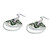 Glass beaded dangle earrings, 'Classic Halo' - Traditional Armenian Handmade Glass Beaded Dangle Earrings