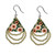 Glass beaded dangle earrings, 'Spring Nimbus' - Handcrafted Floral-Patterned Glass Beaded Dangle Earrings