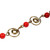 Agate station bracelet, 'Vibrant Spirals' - Handcrafted Spiral-Themed Agate Brass Station Bracelet