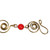 Agate station bracelet, 'Vibrant Spirals' - Handcrafted Spiral-Themed Agate Brass Station Bracelet