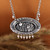 Sterling silver pendant necklace, 'Spring Portrait' - Antique Sterling Silver Pendant Necklace with Floral Motif