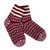 Knit socks, 'Bold Snowflakes' - Burgundy and White Acrylic and Wool Snowflake Knit Socks
