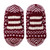 Knit socks, 'Bold Snowflakes' - Burgundy and White Acrylic and Wool Snowflake Knit Socks