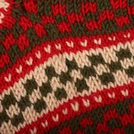 Knit socks, 'Cozy Steps' - Classic Patterned Red and Green Acrylic and Wool Knit Socks