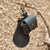 Leather earbud holder and key fob set, 'Grab and Go' - 100% Blue Leather Earbud Holder and Keychain Set