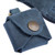 Leather earbud holder and key fob set, 'Grab and Go' - 100% Blue Leather Earbud Holder and Keychain Set