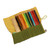 Juego de lápices de color de madera y estuche de algodón - Caja De Algodón De Algodón De Madera Verde Ecológica