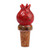 Ceramic bottle stopper, 'Pomegranate Essential' - Fair Trade Glazed Pomegranate-Shaped Ceramic Bottle Stopper
