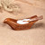 Wood condiment dish, 'Birdie Delight' - Wood Bird Condiment Dish with Spoon Hand-Carved in Armenia