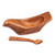 Wood condiment dish, 'Birdie Delight' - Wood Bird Condiment Dish with Spoon Hand-Carved in Armenia