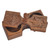 Wood condiment bowl, 'Arevakhach Blessing' - Walnut Wood Two-Compartment Condiment Bowl from Armenia