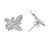 Sterling silver button earrings, 'Love Suddenly' - Floral and Leaf-Themed Sterling Silver Button Earrings