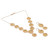 Brass jewelry set, 'Cosmic Cascade' - Hammered Brass Charm Necklace & Dangle Earrings Jewelry Set