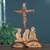 Escultura de madera - Escultura Religiosa de Madera Tallada a Mano de La Crucifixión